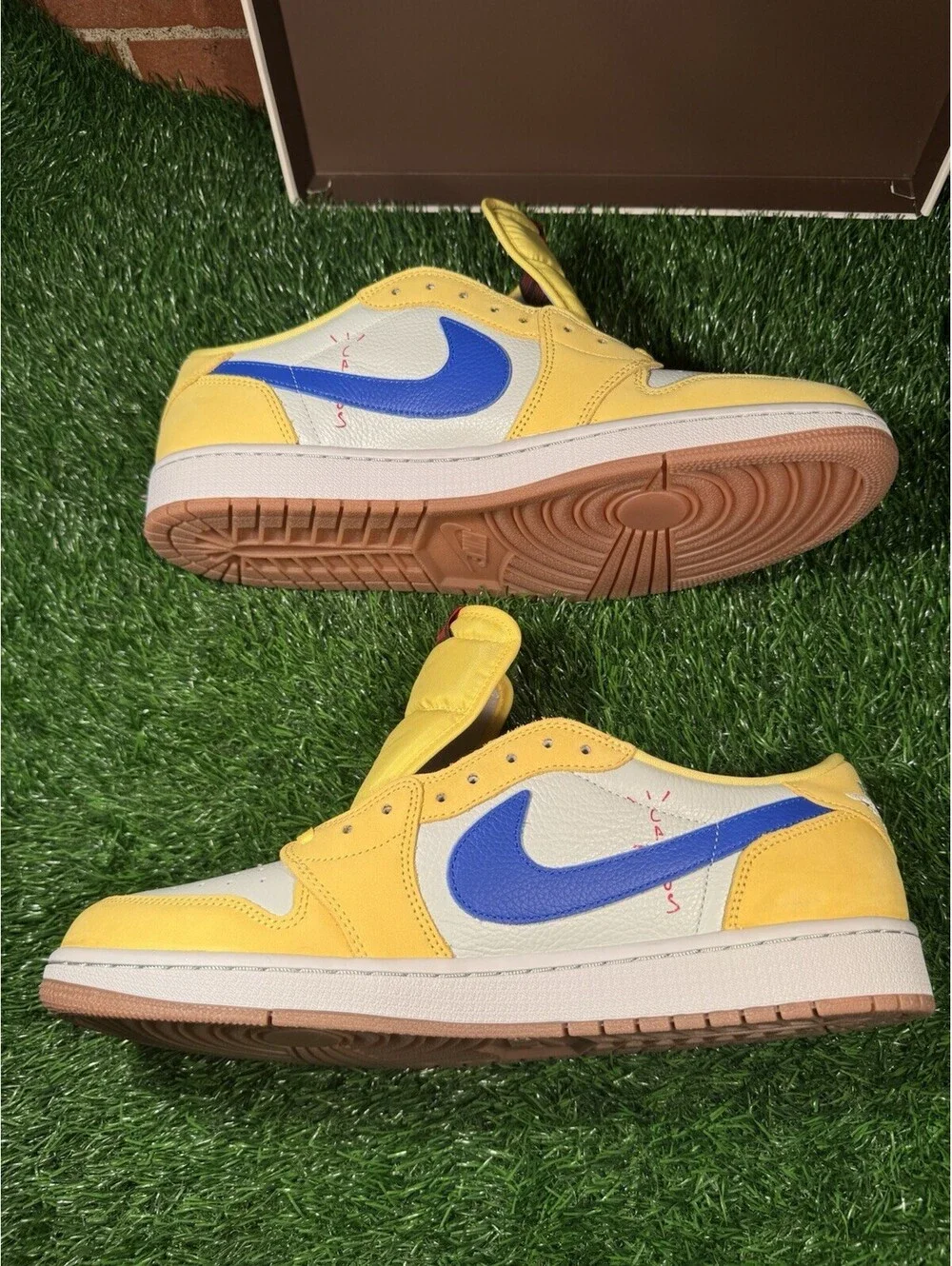 Travis Scott Jordan 1 Low Canary Yellow Size 15.5W 14m Brand New DZ4137 700